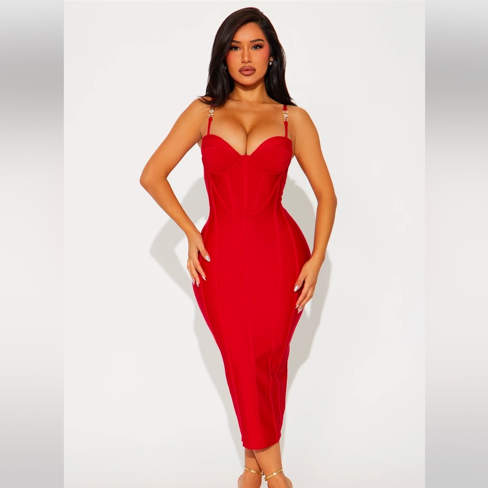 NWT red bodycon bandage dress